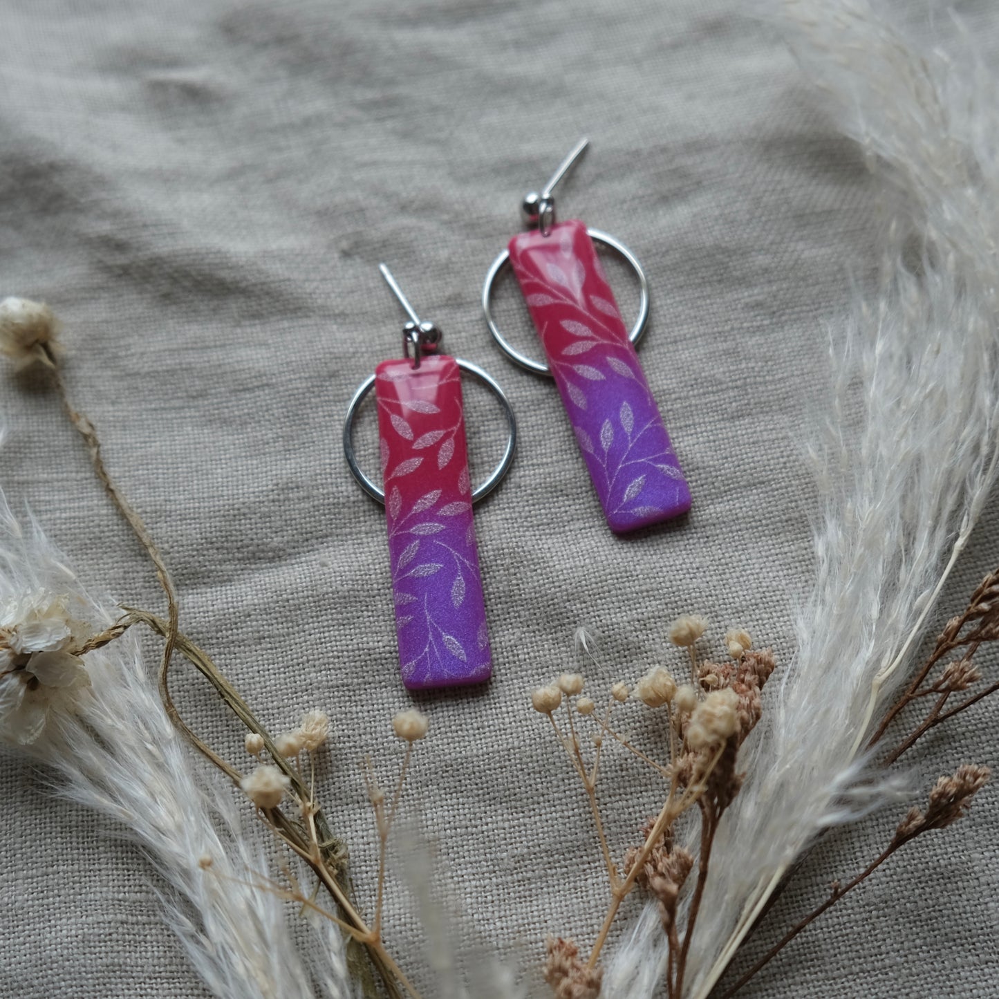 mór | leafy pink & silver