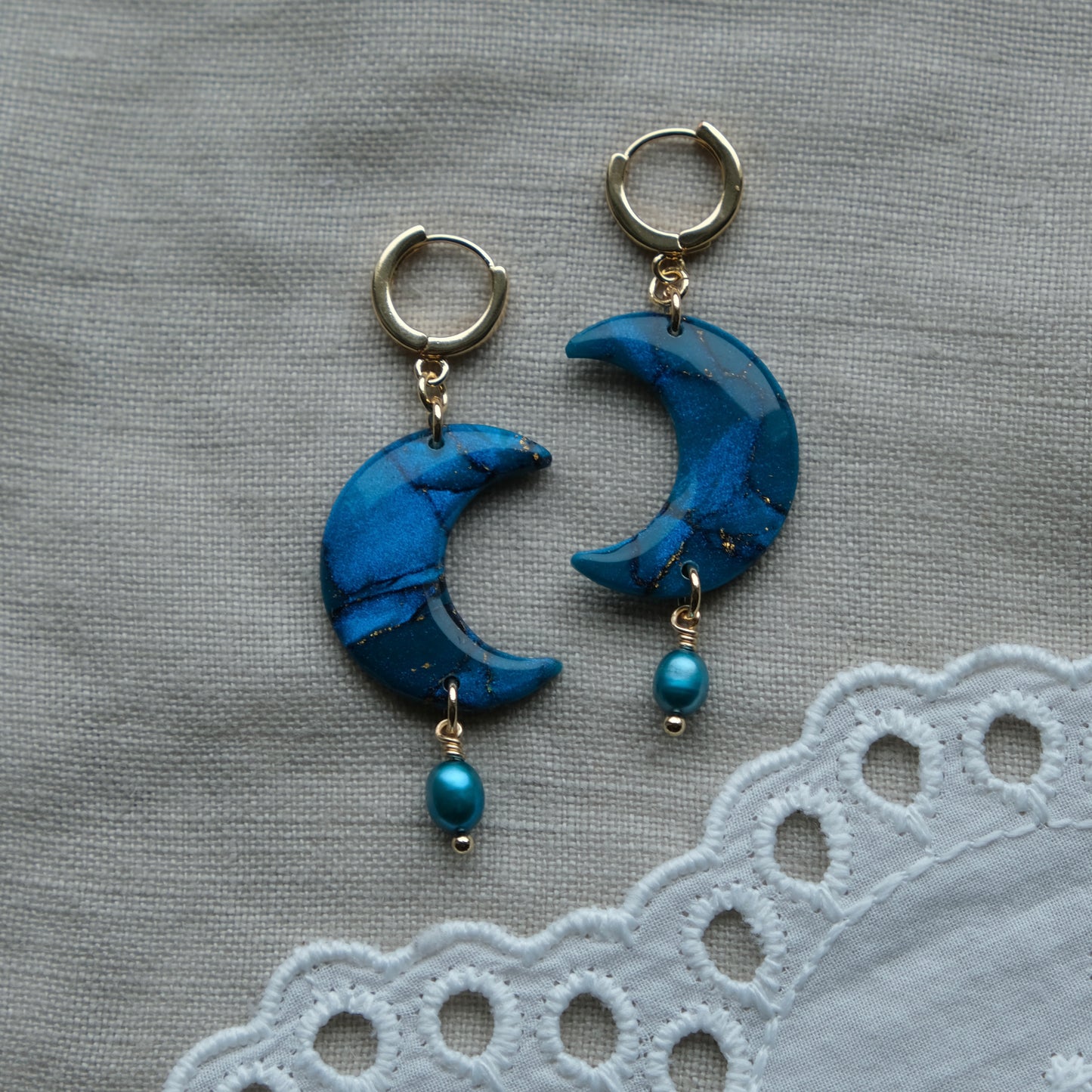 mini luna | peacock blue