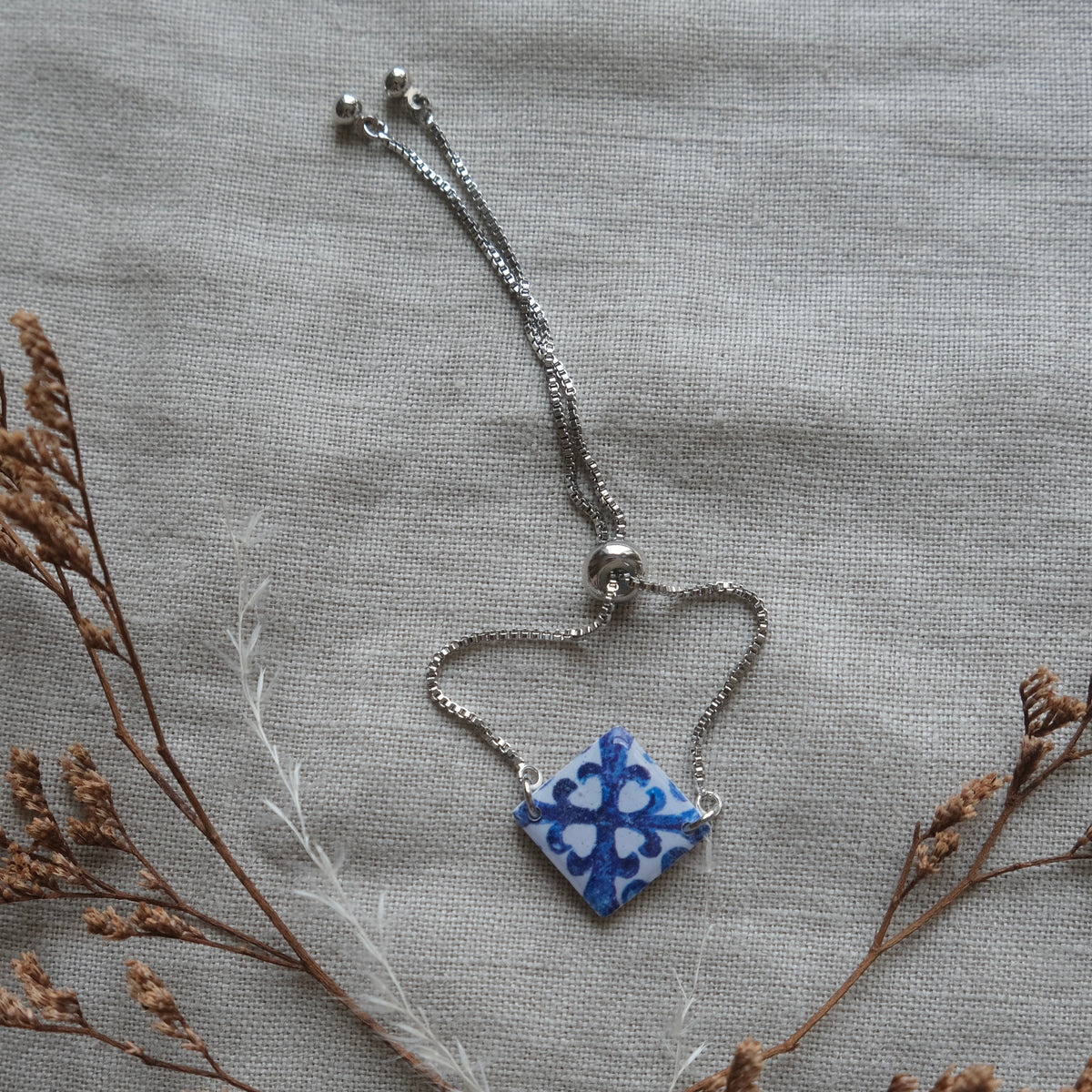 áine bracelet | blue tile