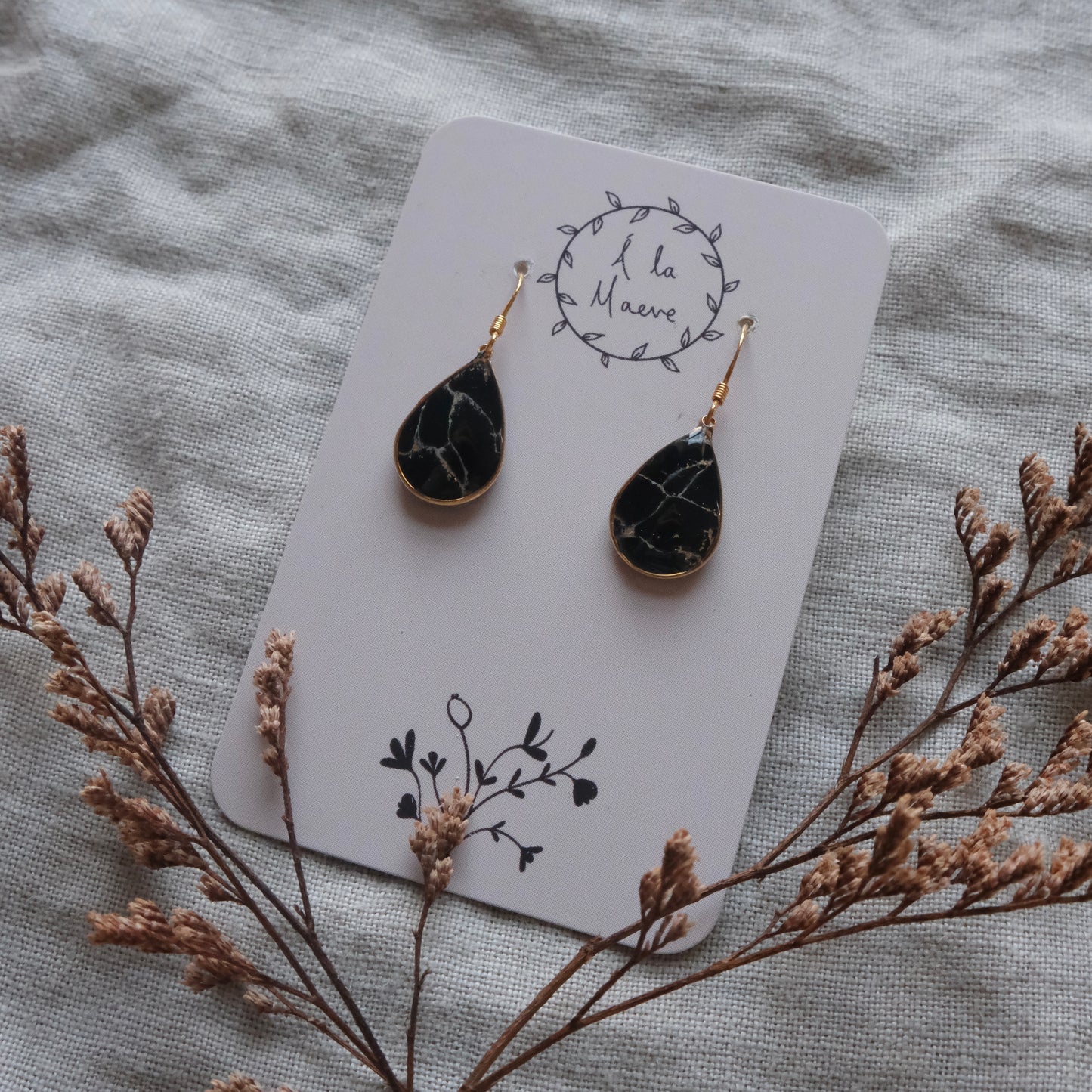 mini cara | black marble