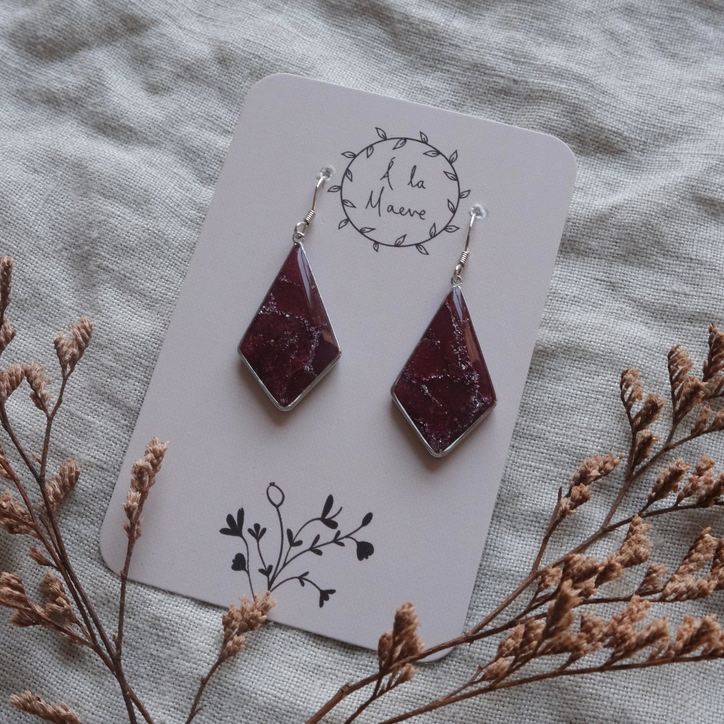 dianaimh | burgundy & silver