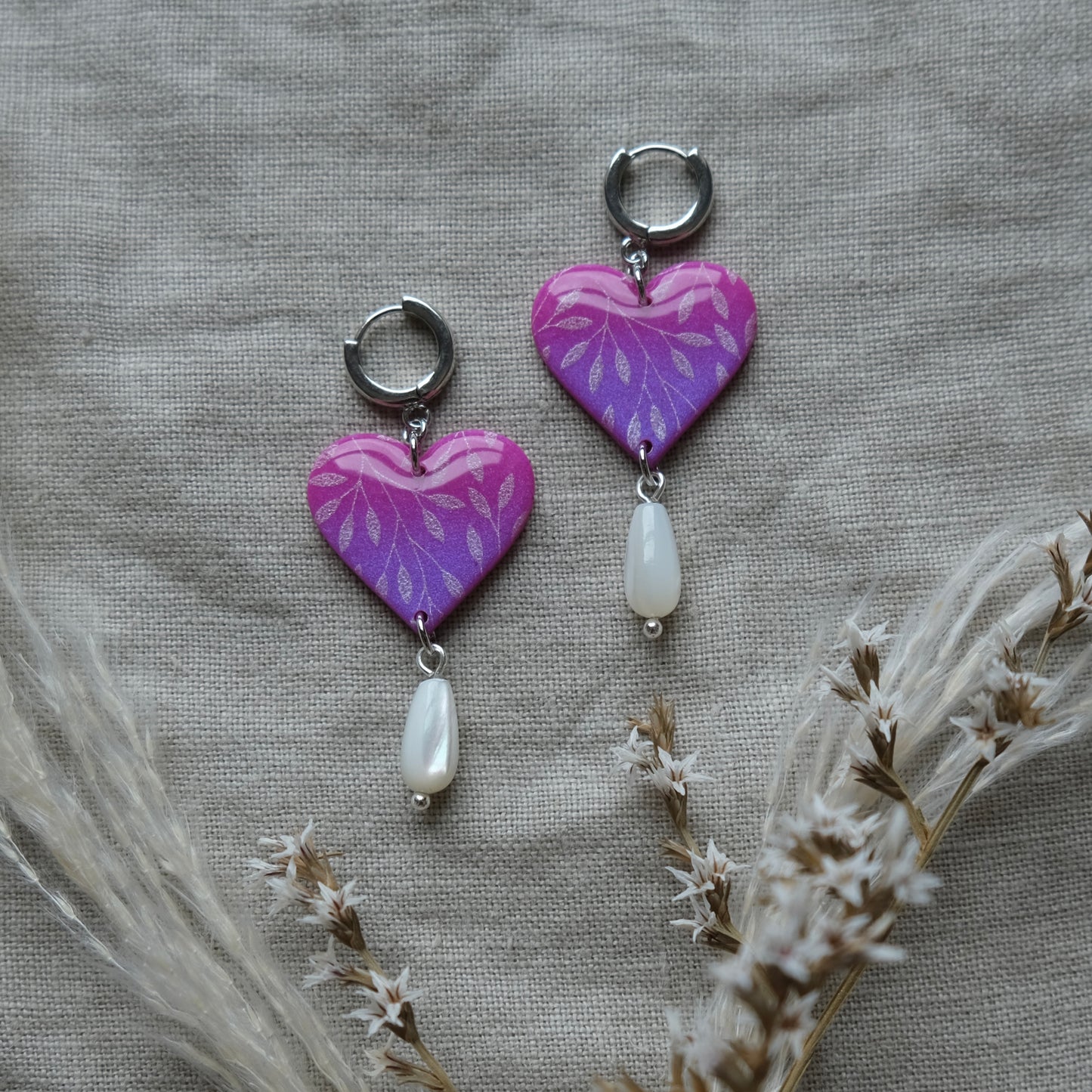 croí | leafy pink and silver