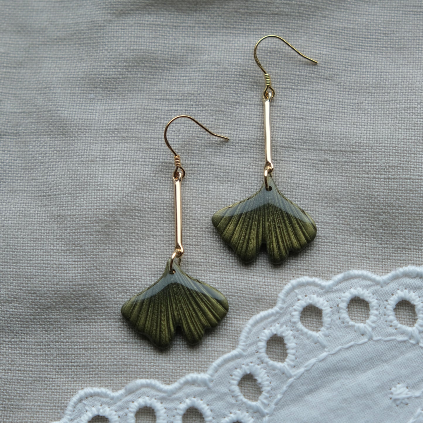 gingko earrings