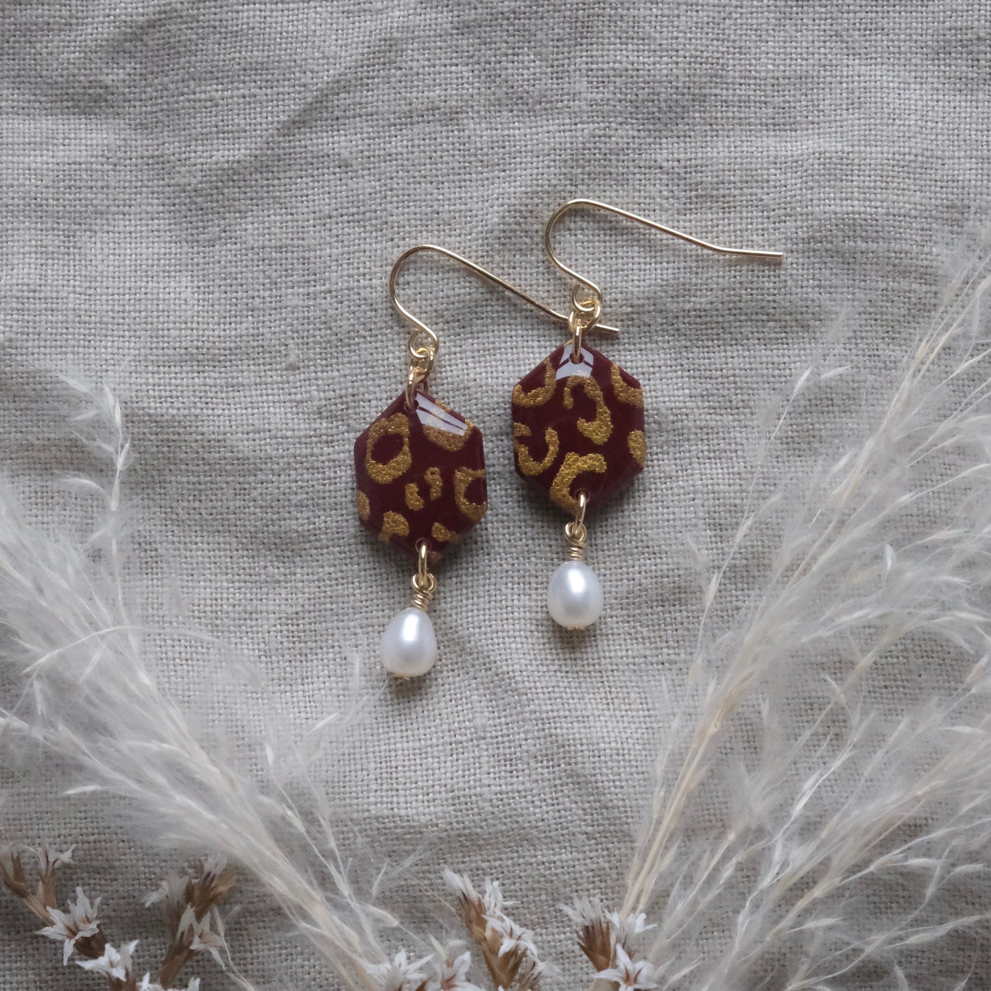 aisling | red & gold leopard print