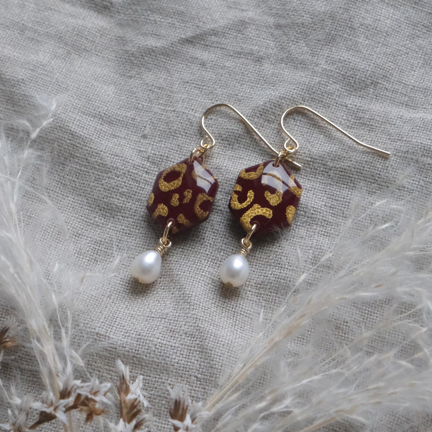aisling | red & gold leopard print