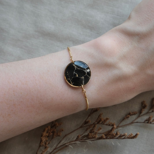 síofra bracelet | black marble