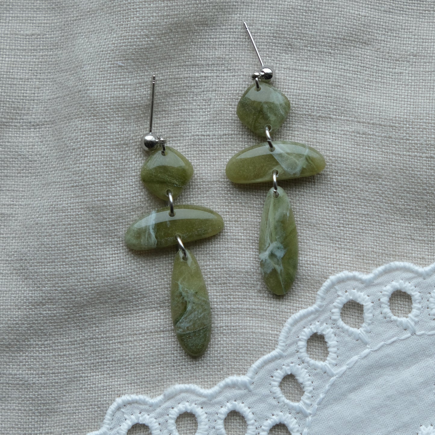 fodla | olive marble & silver