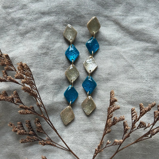 medb | teal & champagne glitter