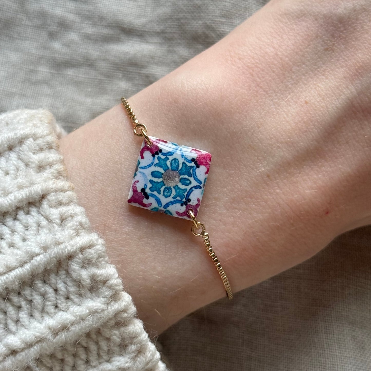 áine bracelet | Mediterranean tile