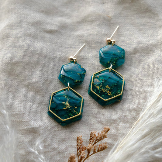 anu | teal & gold