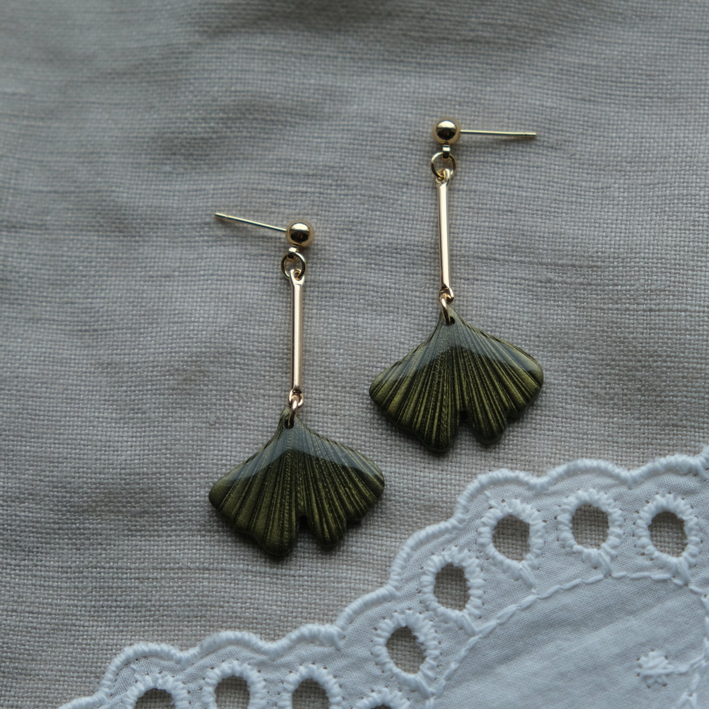 gingko earrings