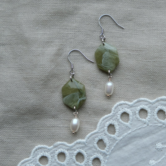 aisling | olive marble & silver
