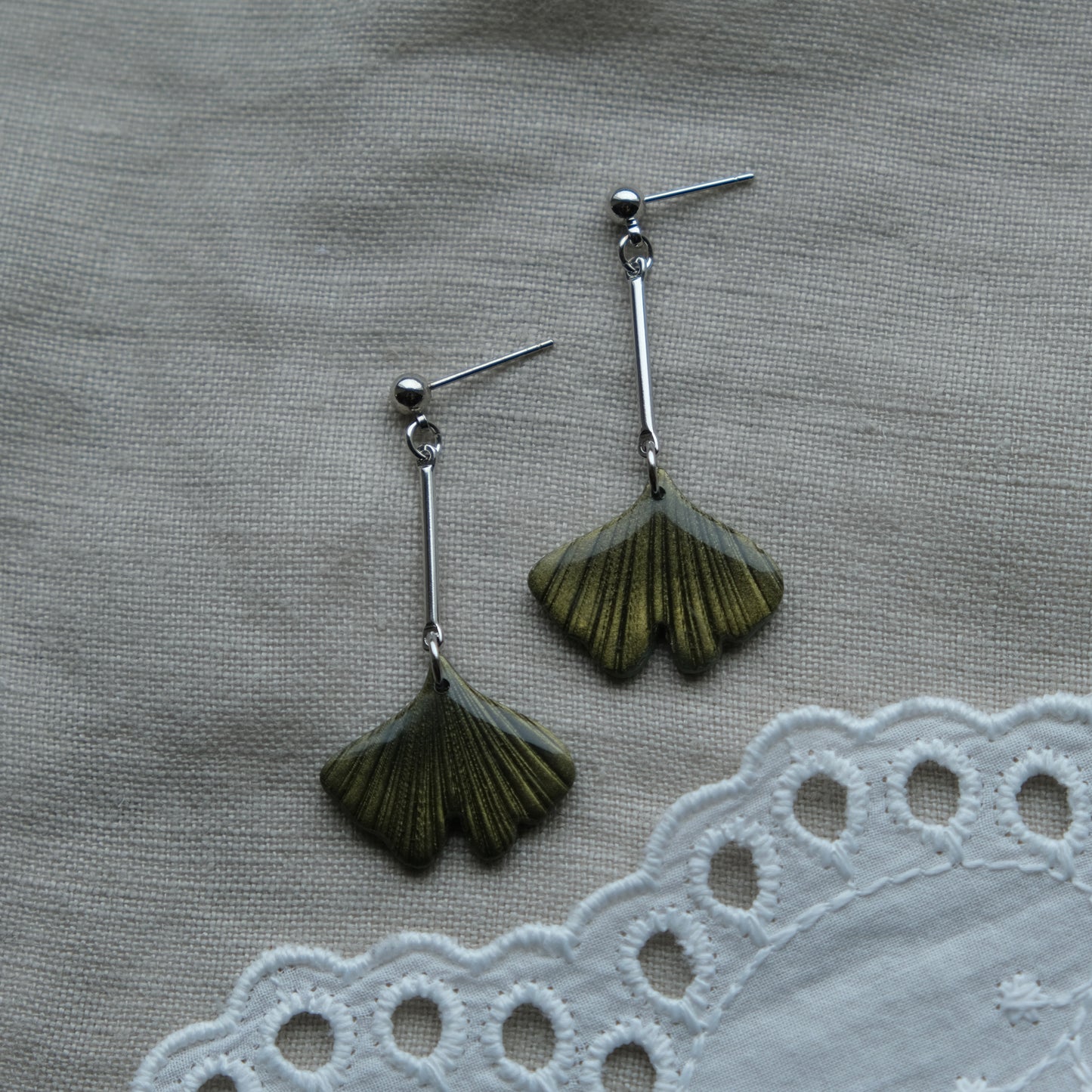 gingko earrings