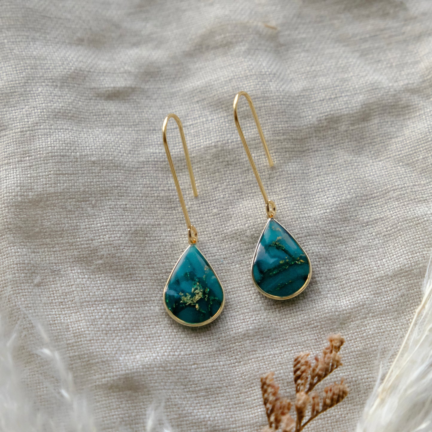 mini cara | teal & gold