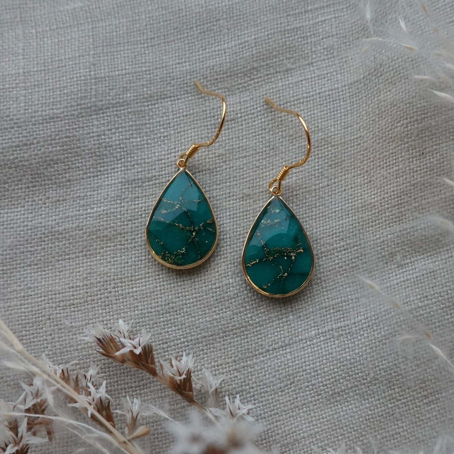 mini cara | teal & gold