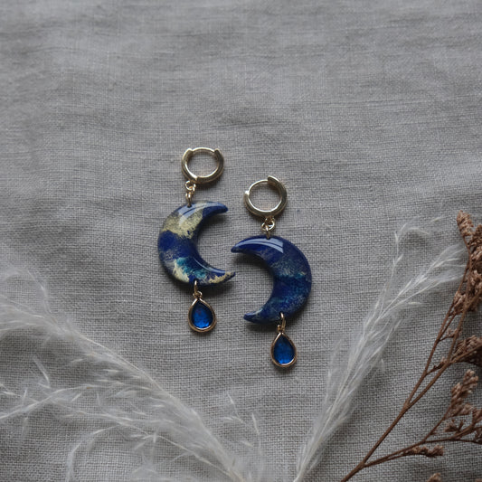 mini luna | electric blue and gold