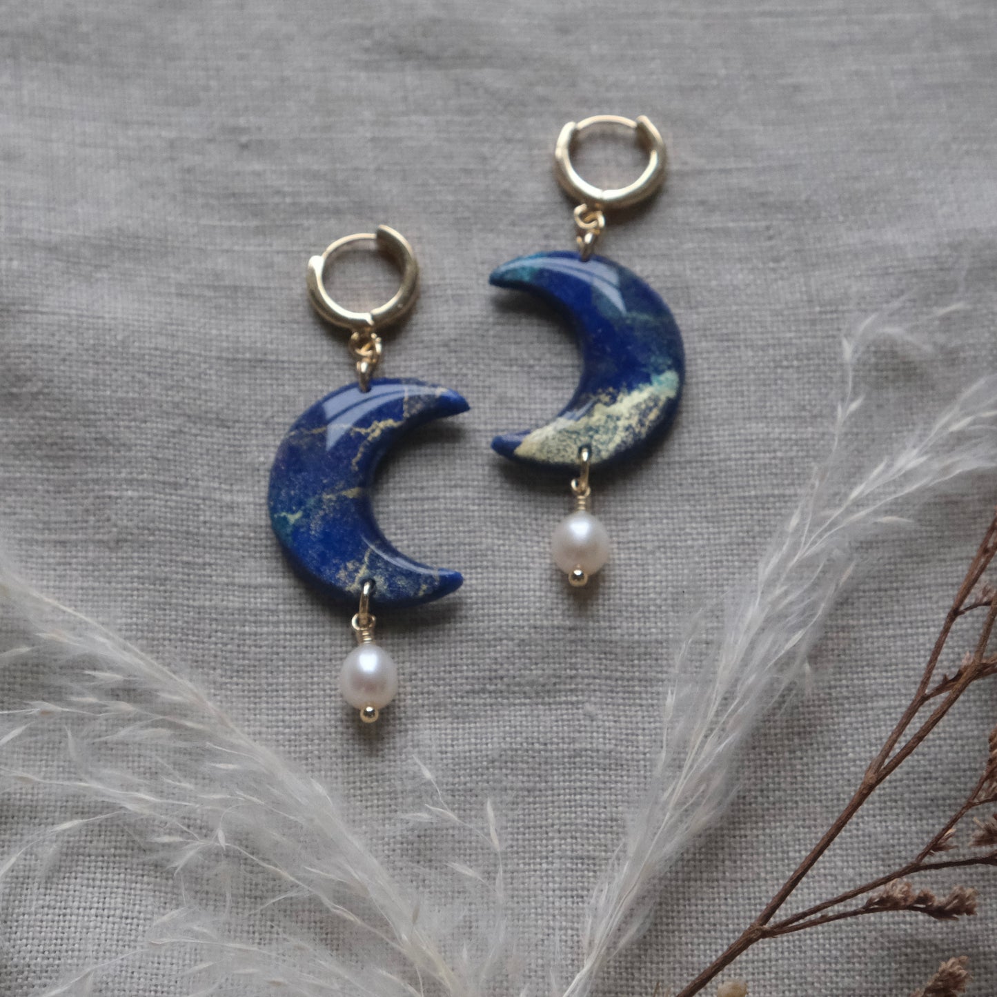 mini luna | electric blue and gold