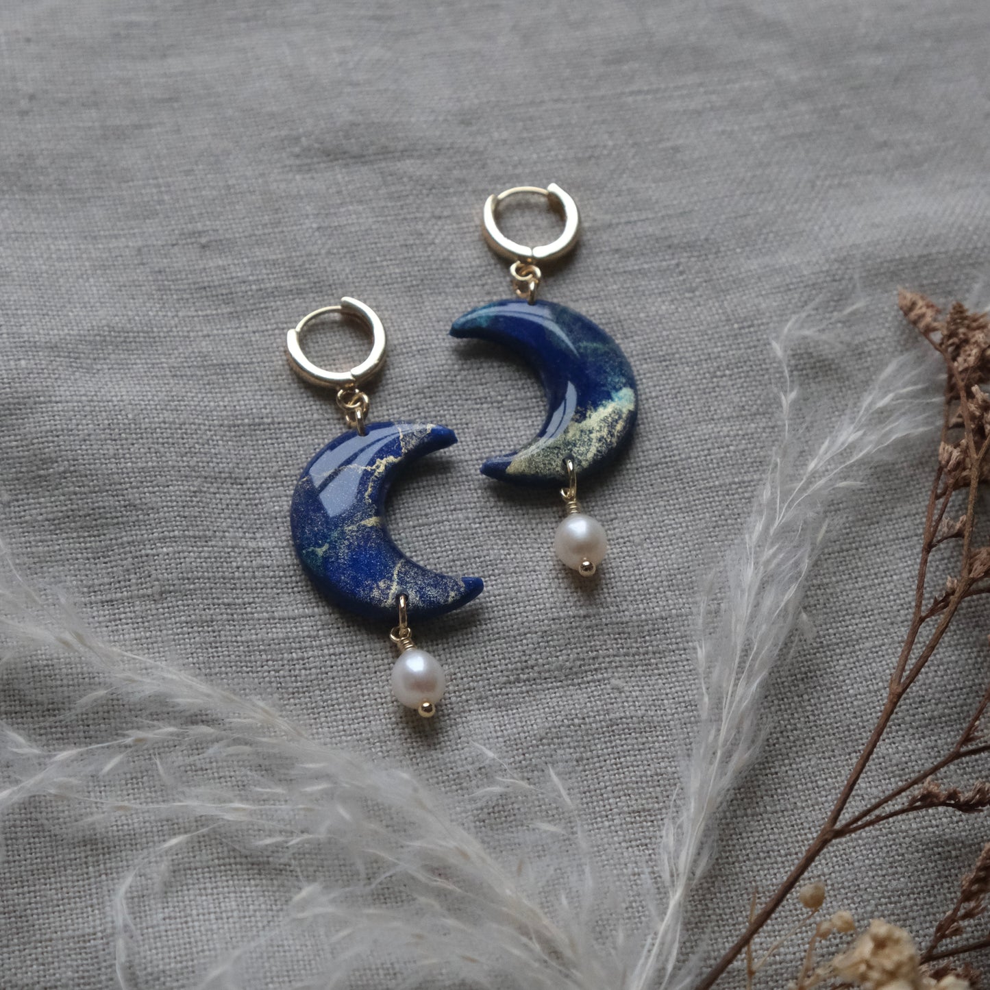 mini luna | electric blue and gold