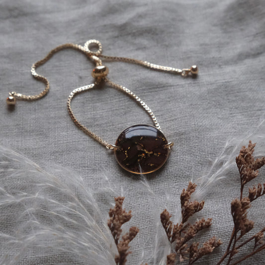síofra bracelet | brown & gold