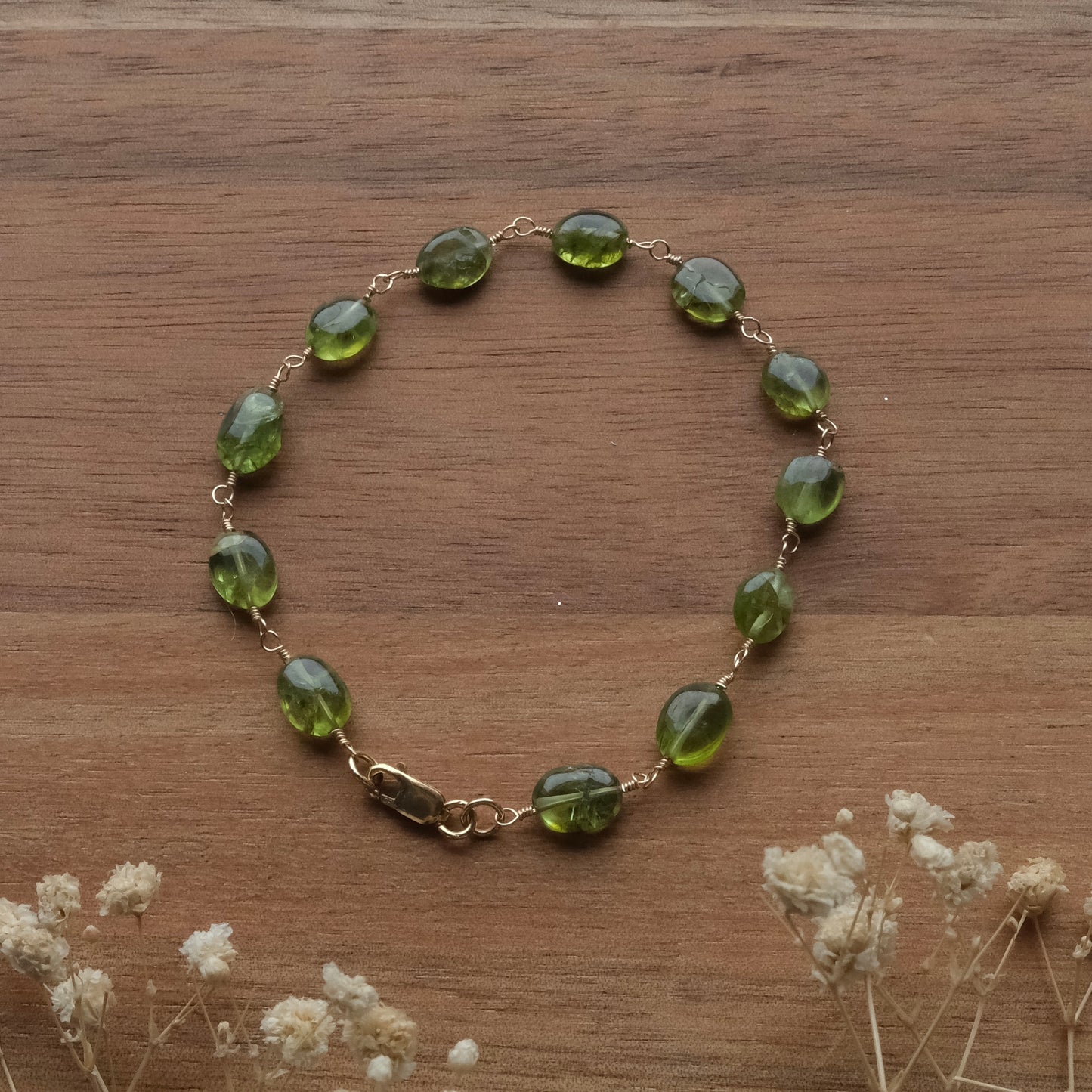 peridot bracelet