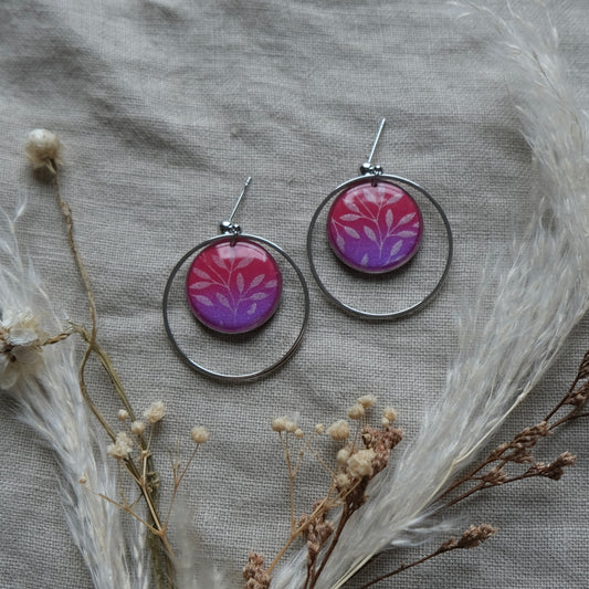 ríona | leafy pink & silver