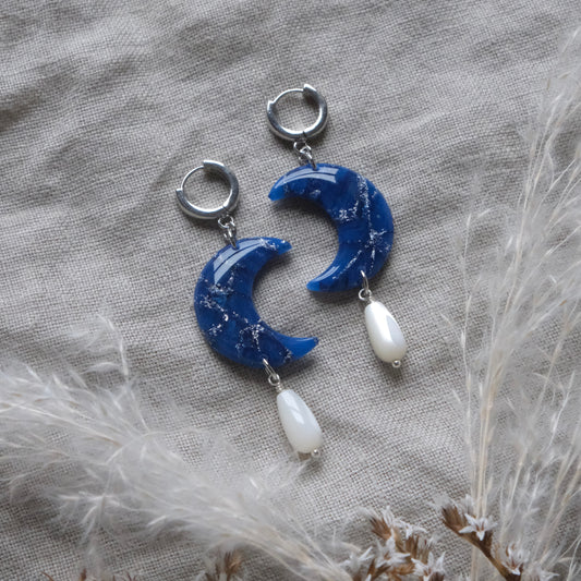 mini luna | blue & silver