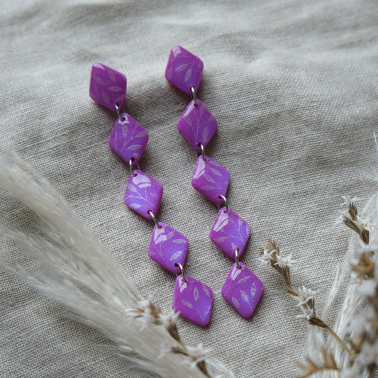 Muireann | leafy purple & silver